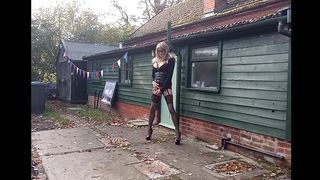 CD Peels Off Outdoors