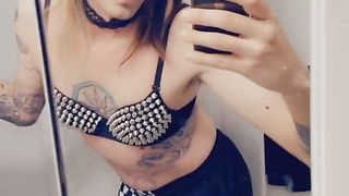 Trans Rocker Flashing Off Her Udders