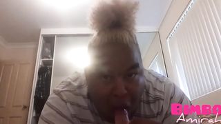 Silly TRANSSEXUAL Amirah deep throating and taking a fuck stick up the backside!