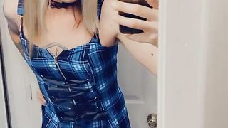 Beautiful She-Male Flashing her Innocence Box