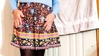 Crossdresser tights fake penis assfuck have fun jerk and jizm.