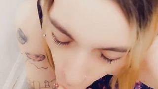 Underwear Shemale Gets Super-Naughty For Wood