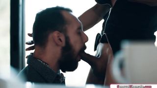 Huge-Boobed trans stepmother Sofia Sanders sans a condom stepsons in three way