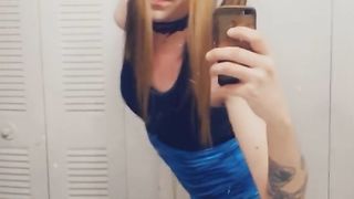 Magnificent Tgirl Fapping I her Minidress
