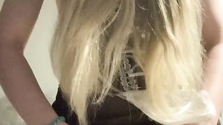 Sissy Transsexual victim locking her clitty in a little box