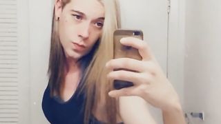 Lovely Trans Spurts Her Satin Jimmies To Demonstrate Her Lil Shaft