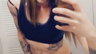 Lovely Trans Spurts Her Satin Jimmies To Demonstrate Her Lil Shaft