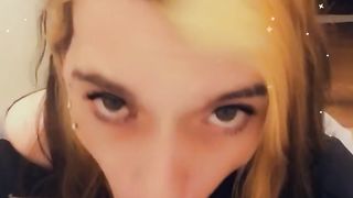 Pretty Goth Lady Wants To Deep-Throat On Beef Whistle