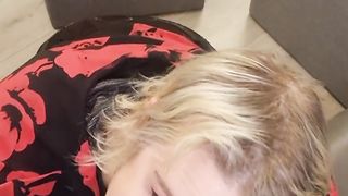 point of view Oral Job on Bed (Faux-Cock)