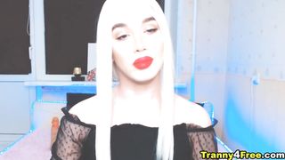TRANNY4FREE - Incredible Transgirl Fap On Webcam