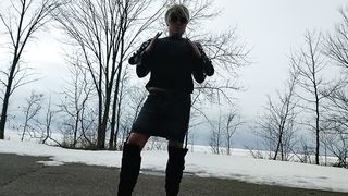 Super-Sexy CD looking for you in Miss me microskirt leather Shoes public Jizzing