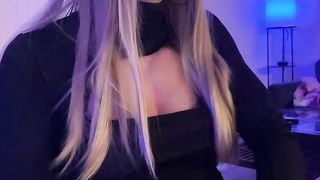 Crossdressing Gamer Jacks Off