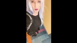 Crossdresser in Motel Prepped for Hook-Up