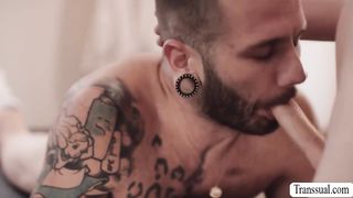 Smalltits t-model massagist eats and ravages her customers backside