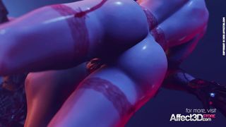 Redhead futanari babe fucking her gf in Hallowwen in a 3d animation