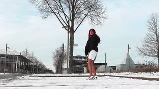 Tastey On The Prowl - a taut miniskirt with pucker zip strip is highly provocative