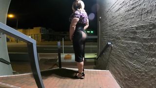 Monstrous Muscle Elastic Backside Sissy Revealed at Teach Station Public Sissygasm