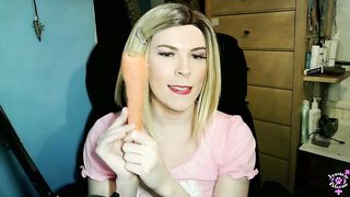 Easter Bunny Sissygasms With Carrot Dual Invasion Then Lays Eggs!