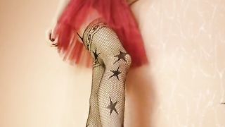 T-MODEL GIANTESS PUNCHES DIMINUTIVE CAMPERS ON HIGH PLATFORM FOOTWEAR NO UNDIES - two (PUNCH FETISH)