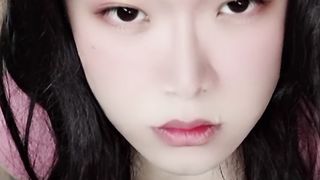 Have a uber-cute day, solo crossdresser onanism