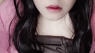 Have a uber-cute day, solo crossdresser onanism