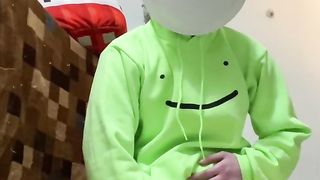 FTM Tboy Desire Cosplayer (dsmp mcyt) faps monstrous jewel and frigs his snatch