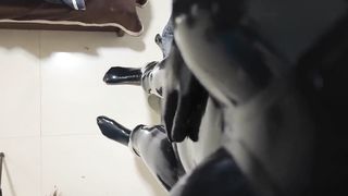 Kigurumi spandex solo rubdown rubbing