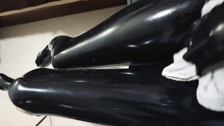 Kigurumi spandex solo rubdown rubbing