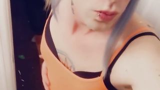 Stellar Female Likes Rubbin' Her Clitty and Deep Gargling