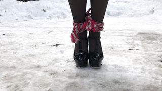 High heel destruction!