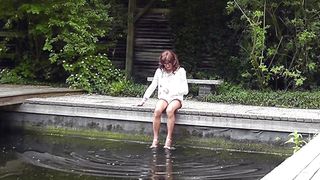 Highly Unmanly In A Sheer Gown - just prepping for a soiree, no hookup or jism