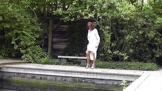 Highly Unmanly In A Sheer Gown - just prepping for a soiree, no hookup or jism