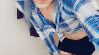 Glorious Womanish College Girl Enjoys Providing Blowage and Masturbating Her Clitty