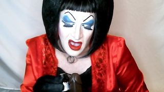 Powerful Make-Up Whore Debra Sates Dad by Deepthroating BIG BLACK COCK Fuck Stick