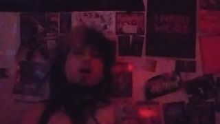 Inked emo puppy ravages himself