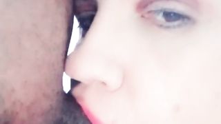 T-Girl Fellating BIG BLACK COCK