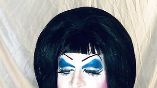 Sissy Tart in mighty make-up satiate hard-on on web cam!