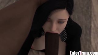 Gigantic Ass Trans cougar Ravages her sonnies BIG BLACK COCK hooligan