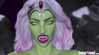 Futa Alien Goddess ravages BIG BLACK COCK Earthling for the first-ever time.