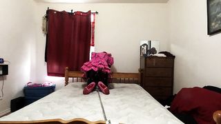 Sissy Maid Self Restrain Bondage Fiddle