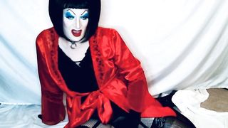 Sissy Slave jacks for boys on web cam in strong make-up and bi-atch underwear