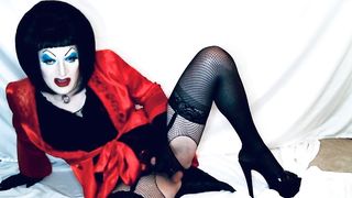 Sissy Slave jacks for boys on web cam in strong make-up and bi-atch underwear