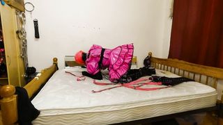 Sissy Maid Stringent Armbinder Frog-Tie