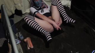 Costume Play Trap banging machine and fuck stick rail