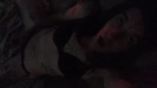 Ladyboy draining in her lingerie