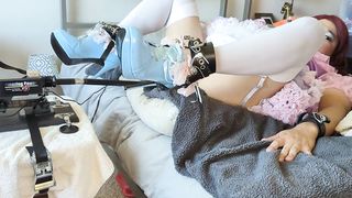 Sissy Candy's first-ever time with a drilling machine (total vidoe)