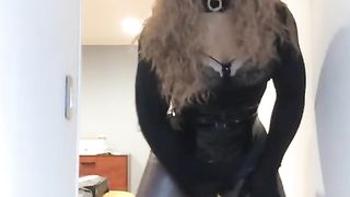 Gabrielle's cute locks (doll mask, trans, crossdress, mask, PLUS-SIZE, periwig, harness, high high-heeled shoes)