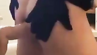 Chantel taking a humungous faux-cock