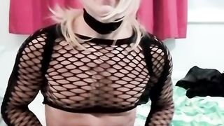 cd fem sissy Lana seducing fuck stick in love glove