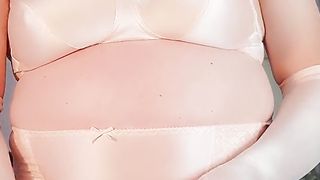 Jerk Off Instructions for Chinstrap with satin mittens!